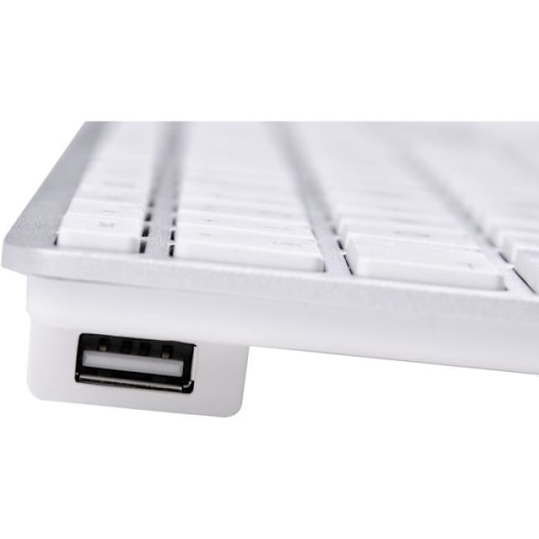USB-tangentbord - LMP - KB-1243 - AZERTY - Aluminium - Numeriskt tangentbord Silver