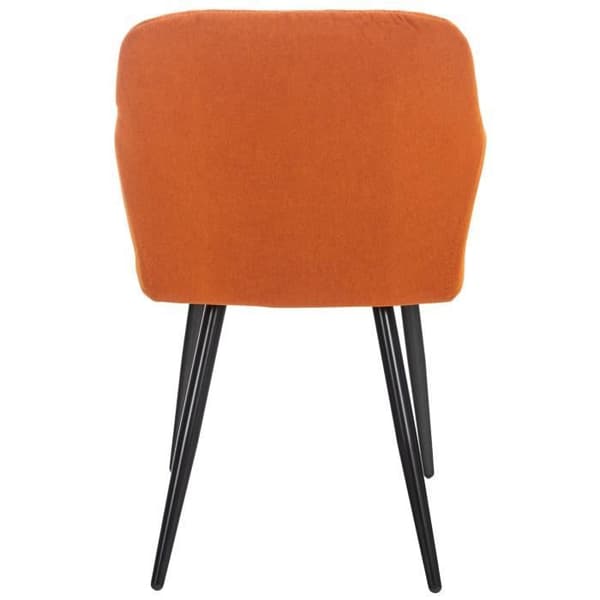 -CLP-Set med 2 Shila matsalsstolar med svart metallunderrede-Array orange
