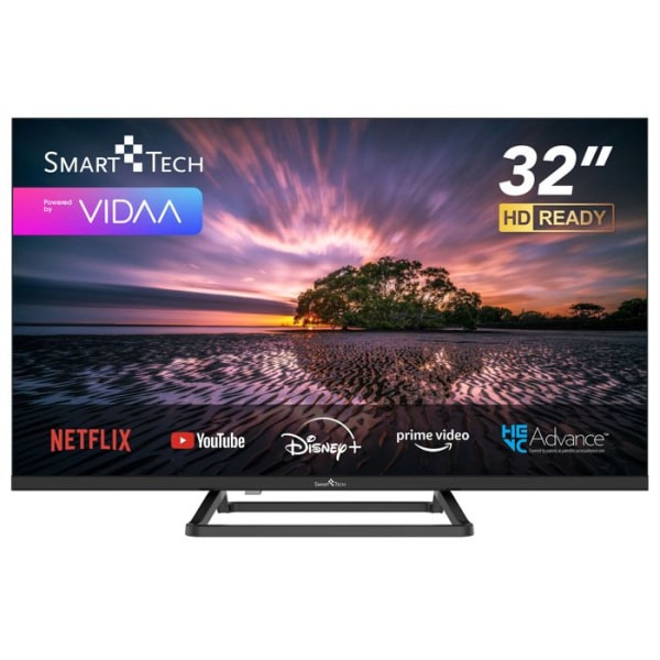 Smart Tech TV LED HD 32" (80cm) 32HV10V3 Smart TV VIDAA -Netflix, Prime, Disney+, Youtube - 3xHDMI - 2xUSB - Hotellläge