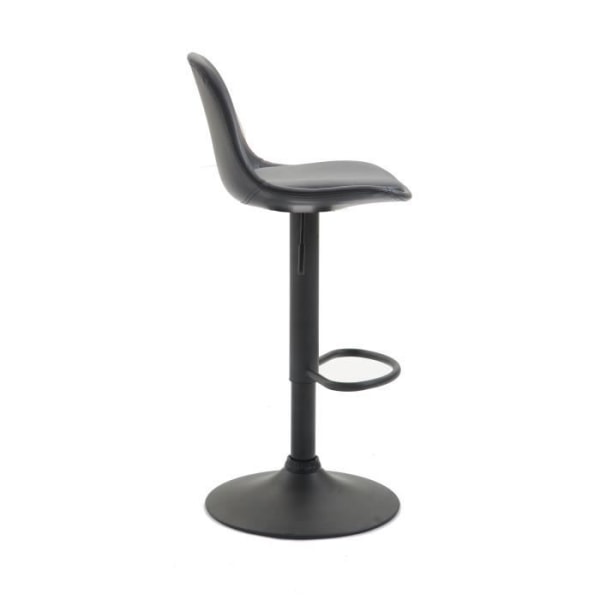 Barstol - CLP - Kiel - Imiterat läder - Svart - Modern design Svart