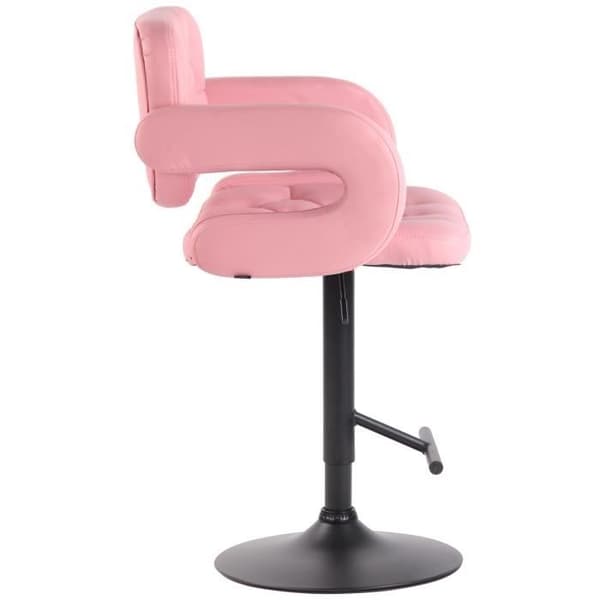 -CLP-Barstol Dublin i konstläder med metallfot-Array rosa