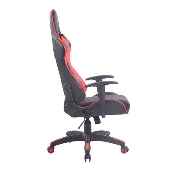 CLP Kontorsstol Racing Gamer Miracle V2 konstläder - Ergonomisk kontorsstol Höjdjusterbar och vridbar Svart-röd