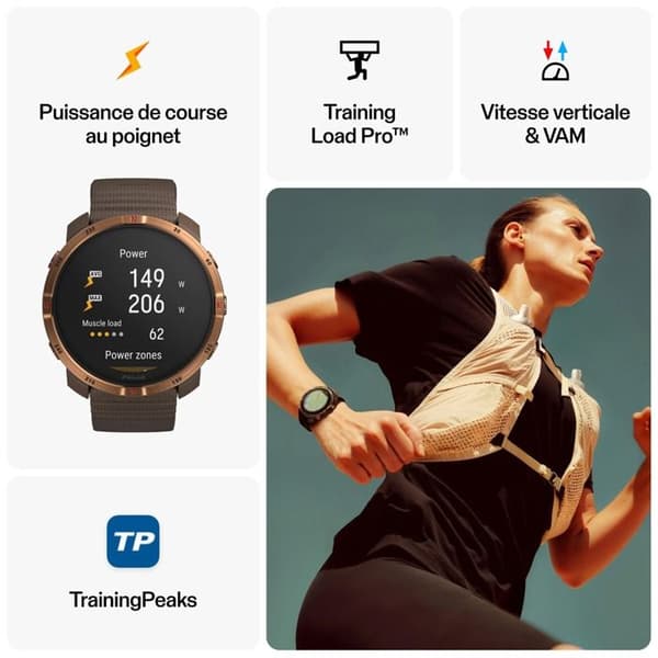 Polar Grit X2, Utomhus sportklocka, Brun koppar Brun koppar