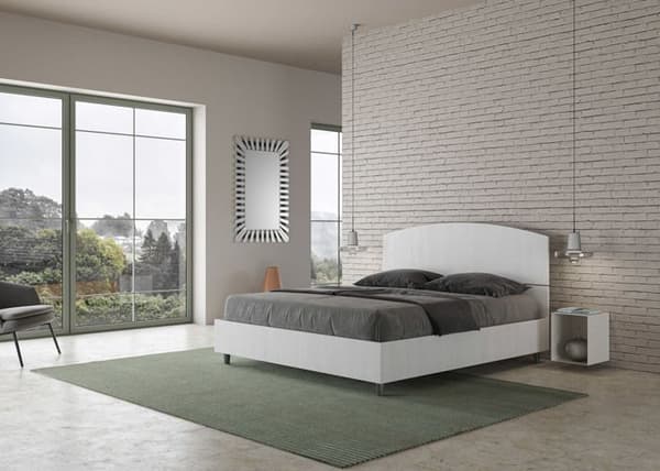 Lit - Ityhome - Dora - 160x200 cm - Vit ask - Nutida design vit aska