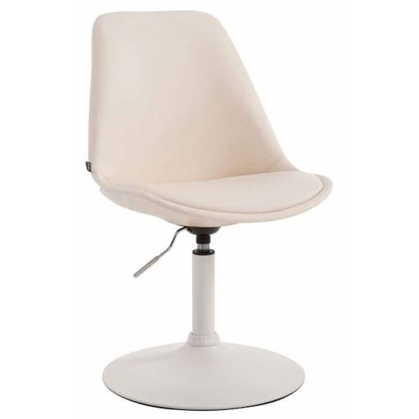 Matsalsstol - CLP - Maverick - Ergonomisk design - Imiterat läder - Beige Gräddvit