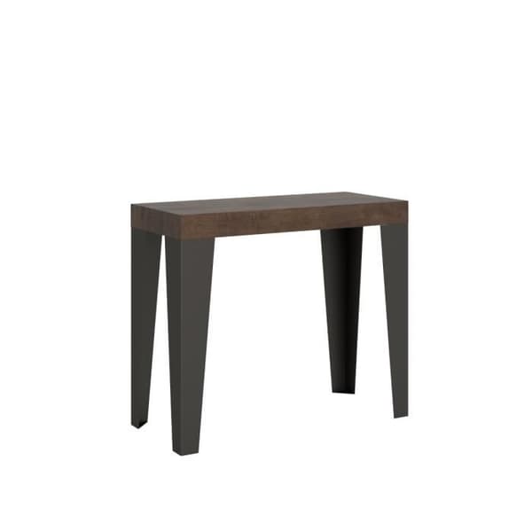 Väggkonsol Utsträckbar 90x40/196 cm Flame Small Premium Valnöt ram Antracit brun