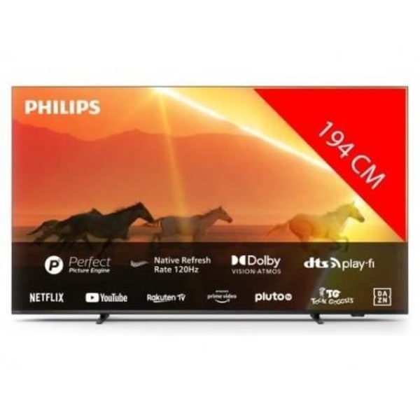 Ambilight TV (65') Dolby Atmos-ljud, P5-bildprocessor, Philips Smart TV Mini-LED-teknik Reduktionszoner