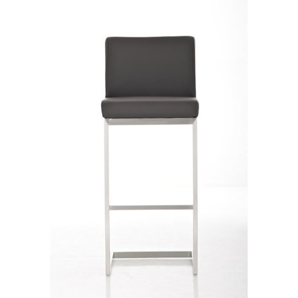 Set med 2 barstolar Paros i konstläder, Brun kastanj