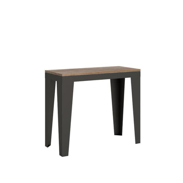 Väggkonsol Utsträckbar 90x40/196 cm Flame Small Evolution Ek Natur ram Antracit brun