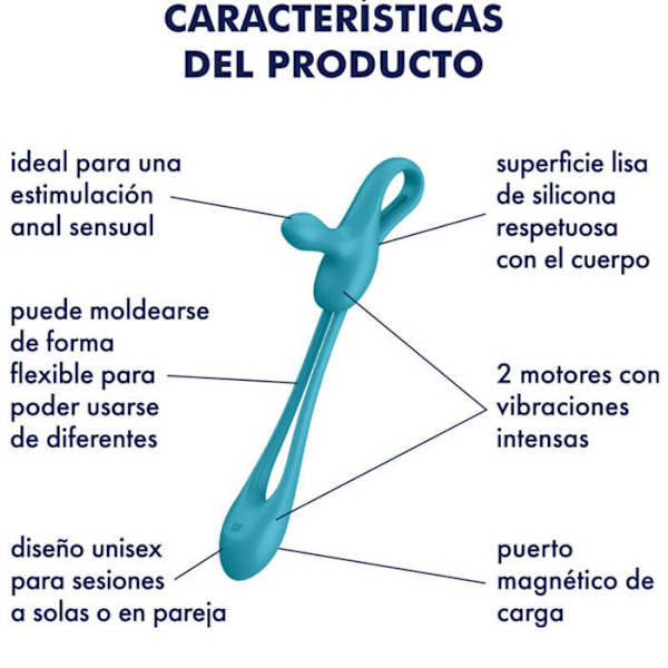 SATISFYER - PLUG & PLAY 1 MULTIVIBRATOR FLEXIBEL - Turkos