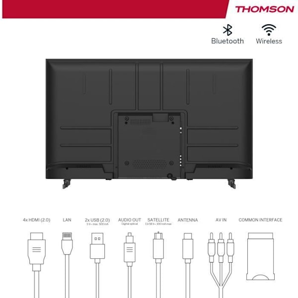 THOMSON 55QA2S13 - 55'' (140 cm) QLED TV - 4K UHD 3840x2160 - HDR - Android Smart TV - 4xHDMI 2.0