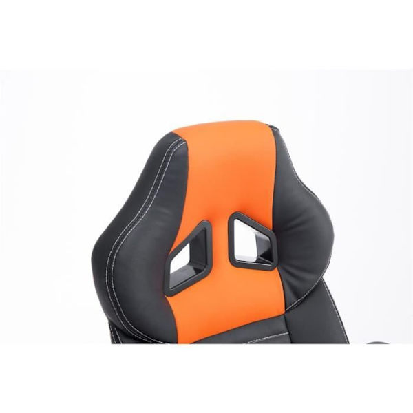 Pedro XL Gaming Kontorsstol i konstläder med hjulbas, svart/orange
