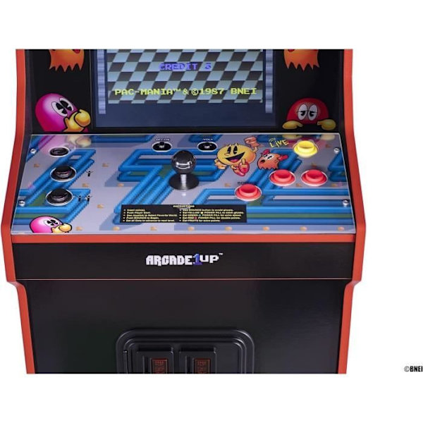 Legacy Pac-Man arkadterminal - ARCADE1UP - 14 spel - 50 x 154 x 52 cm - Upplyst tält ingår Flerfärgad