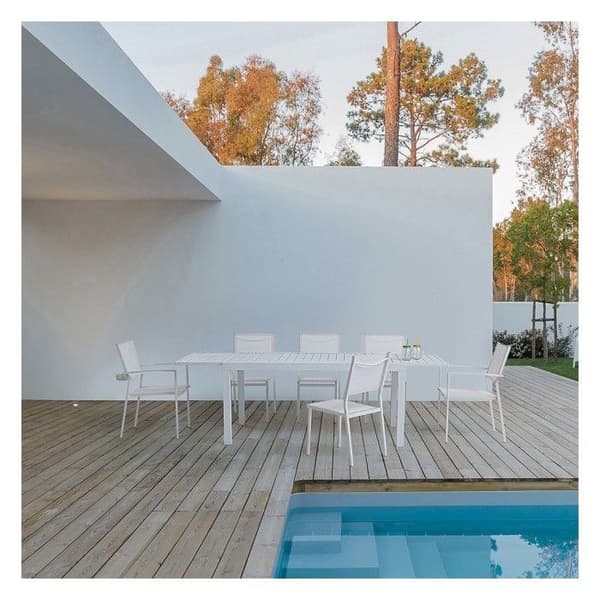 TAVOLO HILDE UTTAGBAR 140/210X77CM VIT Vit