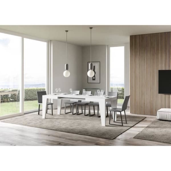 Uttökningsbart bord - Naxy - 90x120/224 cm - Vit - Barn Vit