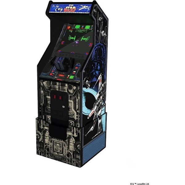Star Wars arkadterminal - ARCADE1UP - 3 spel - 50 x 154 x 47 cm - Upplyst tält ingår Flerfärgad
