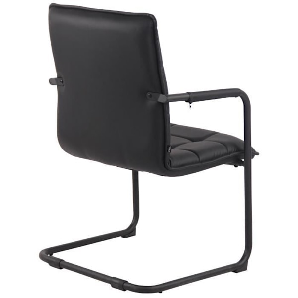 Gandia Cantilever-stol i konstläder - Svart - CLP - Modern design - Med armstöd - inomhus Svart