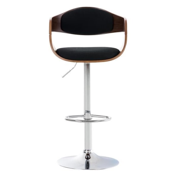 Barstol - CLP - Kingston - Tyg - Svart - Justerbar i höjdled - Modern design Svart