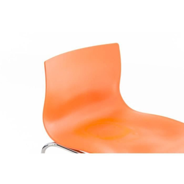 Barstolar - CLP - Hoover - Plastassistent - Metallfötter - Set om 2 - Orange Orange