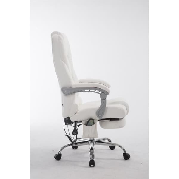 -CLP-Kontorsstol Pacific med massagefunktion i konstläder-Array Vit