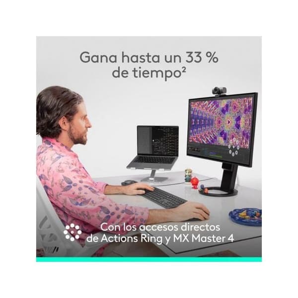 Trådlös mus - LOGITECH - MX Master 4 - Ergonomisk - 8000 DPI - Bluetooth och 2,4 GHz