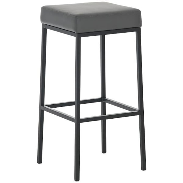 Barstolar - CLP - Montreal - Grå konstläder - Paket med 2 - Höjd 80 cm Grå