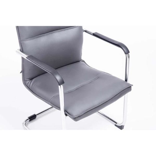 Seattle Cantilever Visitor Chair i konstläder - CLP - Grå - Modern - 56x92x60 cm Grå