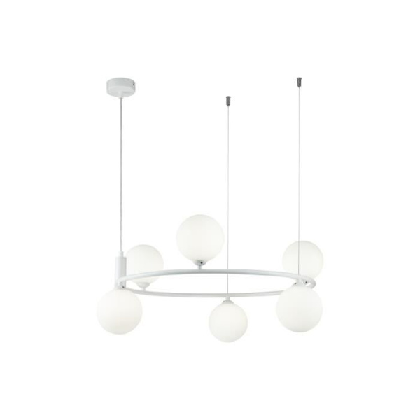 Maytoni taklampa, Modern, i vit metall, vit taklampa i glas, 6* G9excl, 25W, 220v