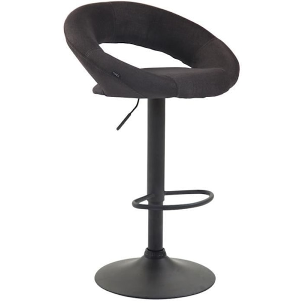 Barpall - CLP - Olinda - Tyg - Höjdjusterbar - Modern design Mörkgrå-svart