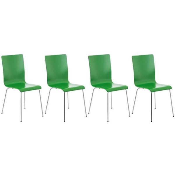 Set med 4 Pepe besöksstolar i trä - CLP - Grön - Inredning - Modern - Design Grön
