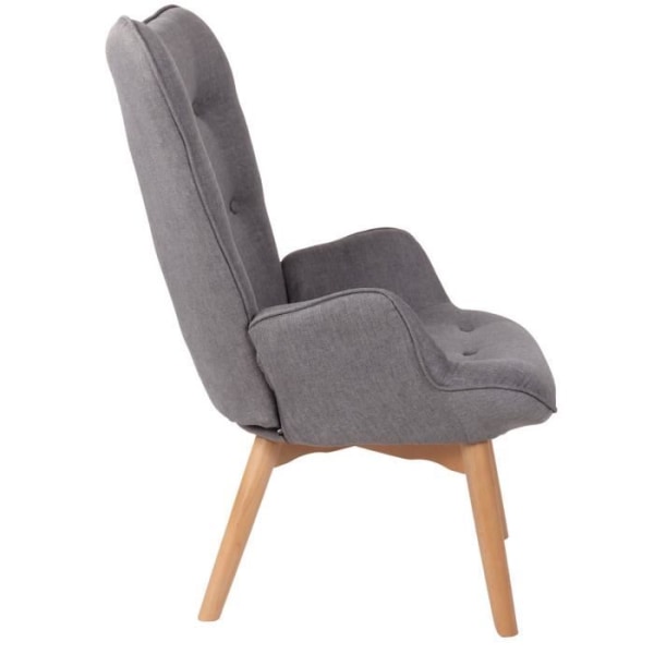 Lounge Chair - Durham - Tyg Lounge Chair - Grå - Bekväm och elegant Grå