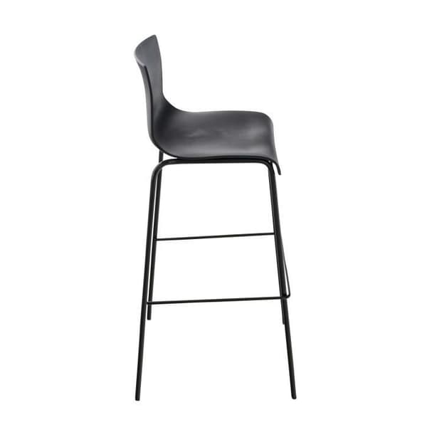 -CLP-Barstol Hover Plast Ram med 4 Ben-Array svart
