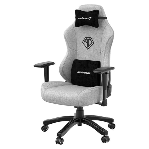 Spelstol - ANDASEAT - Phantom 3 - Läder PVC - Grå - 4D-armstöd Grå