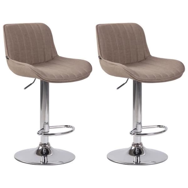-CLP-Lot de 2 Barstolar Lentini i Tyg, Metallfot i Trumpetsform-Array mol