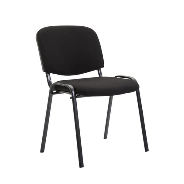 -CLP-Paket med 4 besöksstolar Ken i tyg-Array svart