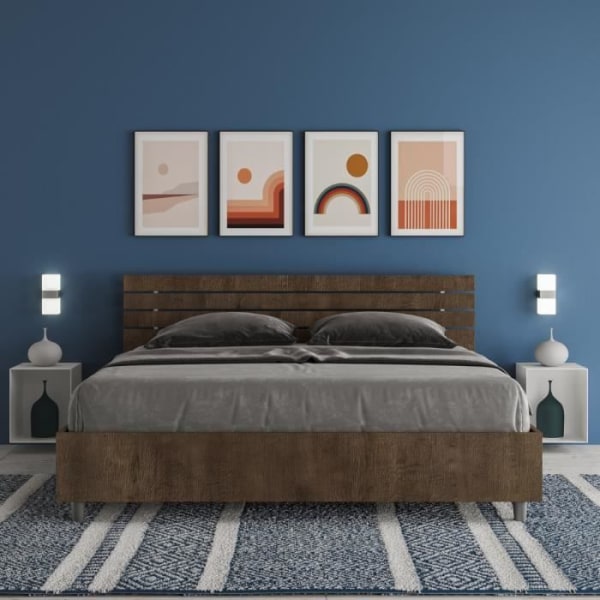 Sängcontainer sänggavel - Märke - Modell - Vit - Valnöt - Samtida - Design