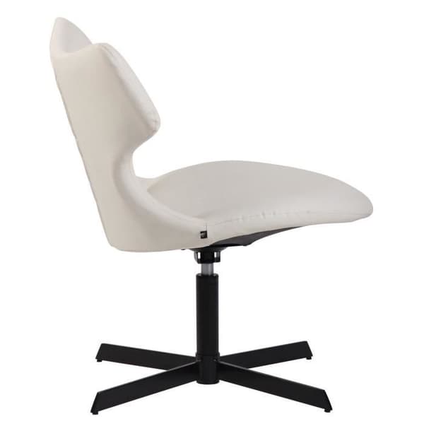 -CLP-Chaise lounge Welland i konstläder med metallfot-Array Vit