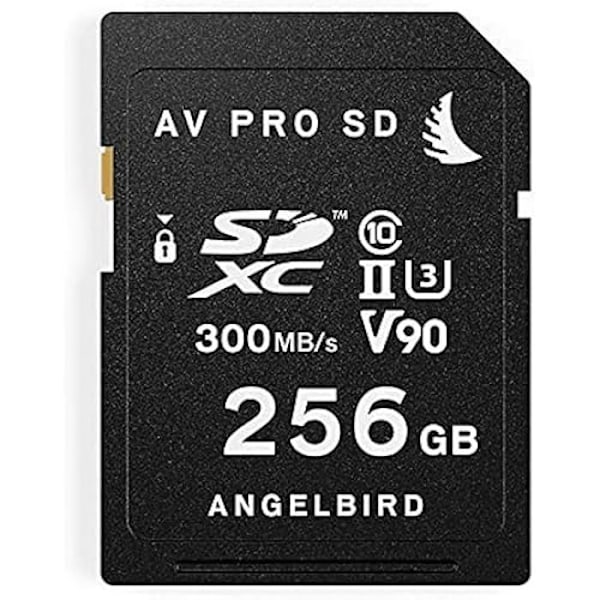 Angelbird AV Pro SD (MK2) UHS-II V90 300MB/s 256GB minneskort - svart