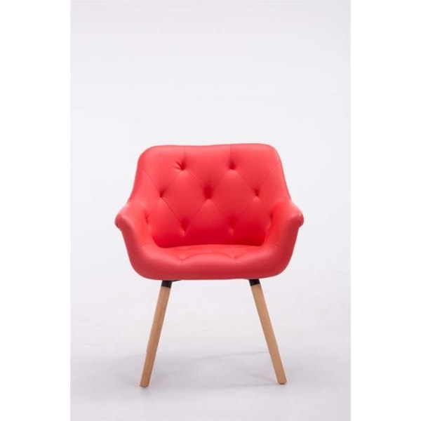 Besöksstol - CLP - Cassidy - Red-Nature konstläder - Modern design - 1 sits Röd-Natur