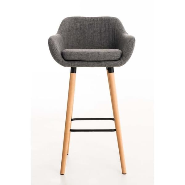 Set med 2 barstolar -BELLEY Finish (Ljusgrå) Ljusgrått