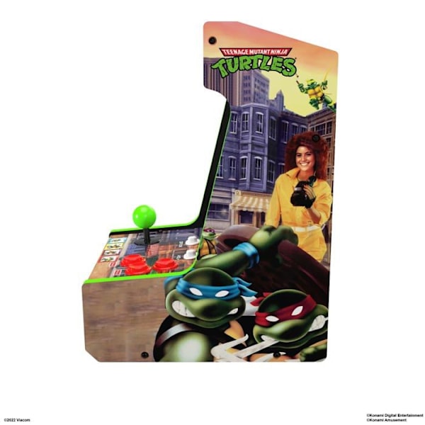 Borne arcade - Arcade1Up - TMN-C-23860 - Sköldpaddor Ninja - 8 tums skärm - Kompakt och bärbar Grön, svart, röd och brun