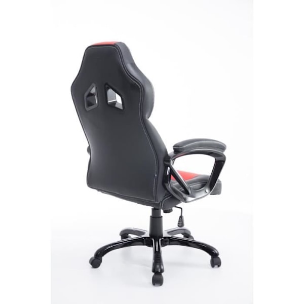 Pedro XL Gaming Kontorsstol i konstläder med hjulunderrede, svart/röd