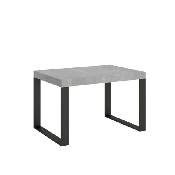 Utdragbart bord 90x130/390 cm Tecno Premium Cement Antracitram