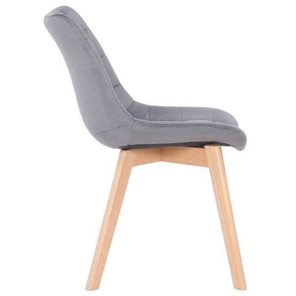 Passaic Velvet Dining Chair - CLP - Skandinavisk - Modern - Grå Grå