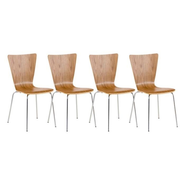 Set med 4 Aaron stolar - CLP - Ek - Stapelbar - Modern - Bekväm Ek