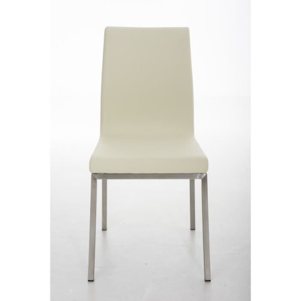 Colmar Matsalsstol i konstläder - CLP - Modern - Beige - Metall Grädde