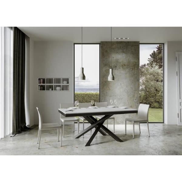 Volantis Evolution Bord Vit Askskiva 90x180 Lång 440 Antracitram Vit