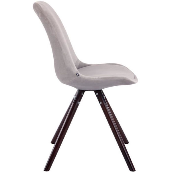 Toulouse sammetsstol - CLP - Matsal - Grå - Massivt trä - Modernt - Design Grå-Cappuccino