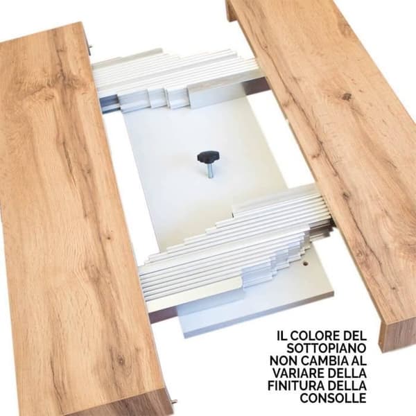 Väggkonsol Utsträckbar 90x40/196 cm Flame Small Evolution Valnöt ram Antracit brun
