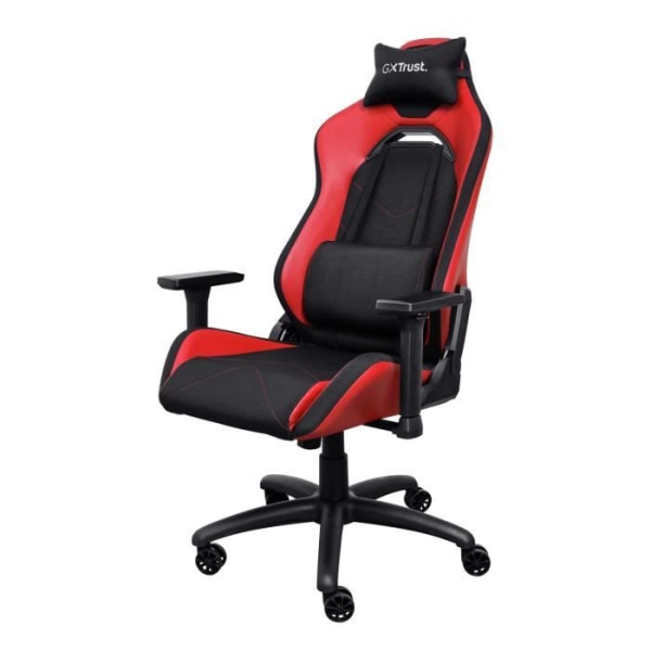 Trust Gaming GXT 714R Ruya Gaming Chair, Gamer Kontorsstol, Nackstöd &amp; Svankkudde, Justerbar Höjd - Röd
